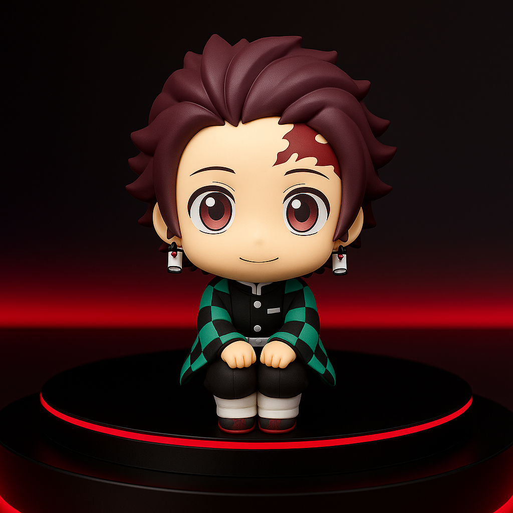 Tanjiro Kamado Demon Slayer Figure - 9cm Kawaii Q Version - Premium PVC Anime Collectible