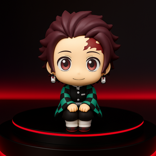 Tanjiro Kamado Demon Slayer Figure - 9cm Kawaii Q Version - Premium PVC Anime Collectible