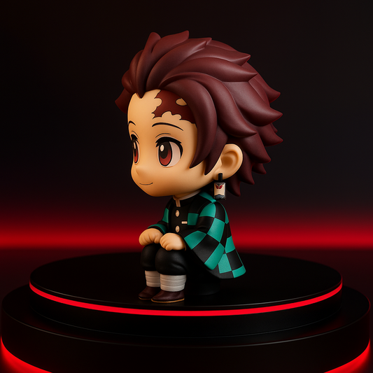 Tanjiro Kamado Demon Slayer Figure - 9cm Kawaii Q Version - Premium PVC Anime Collectible